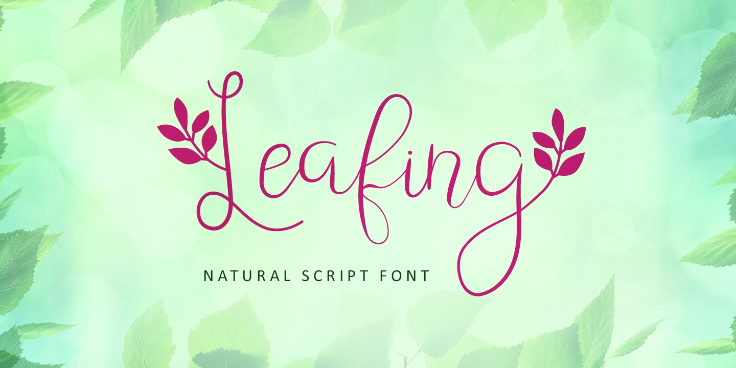 Leafing Font preview